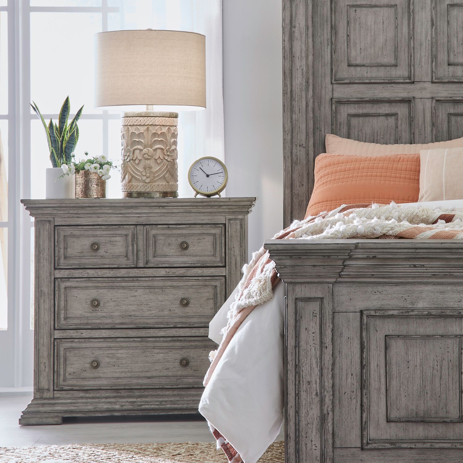 Big Valley Bedside Chest with Charging Station