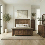 Big Valley King Panel Bed, Dresser & Mirror, Chest