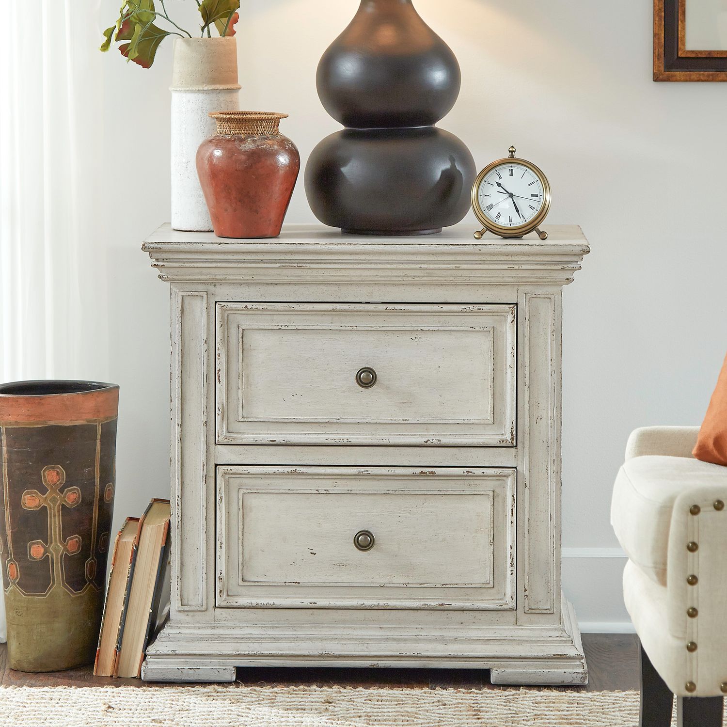Big Valley 2 Drawer Nightstand with Charging Station