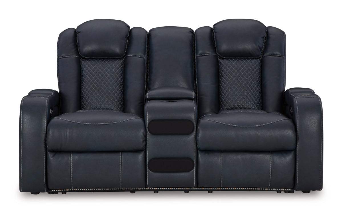Fyne-Dyme Power Reclining Loveseat with Console