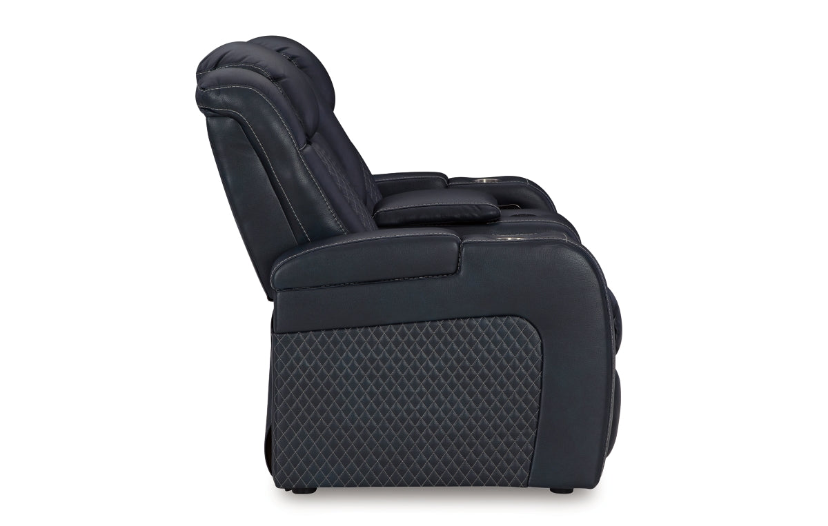 Fyne-Dyme Power Reclining Loveseat with Console