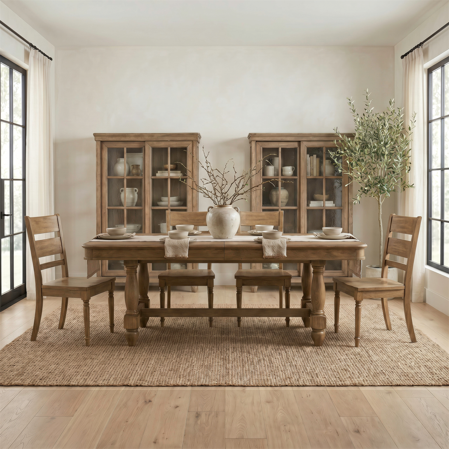 Homestead Haven 5 Piece Trestle Table Set