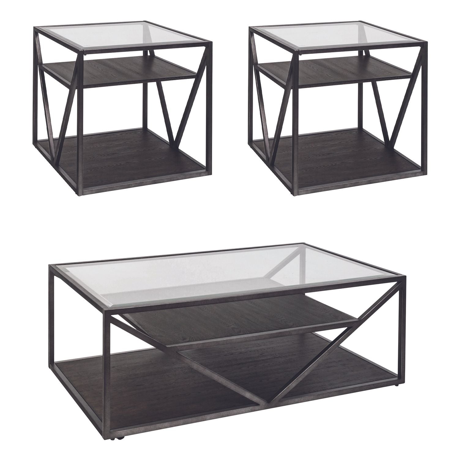 Arista 3 Piece Set (1-Cocktail 2-End Tables)