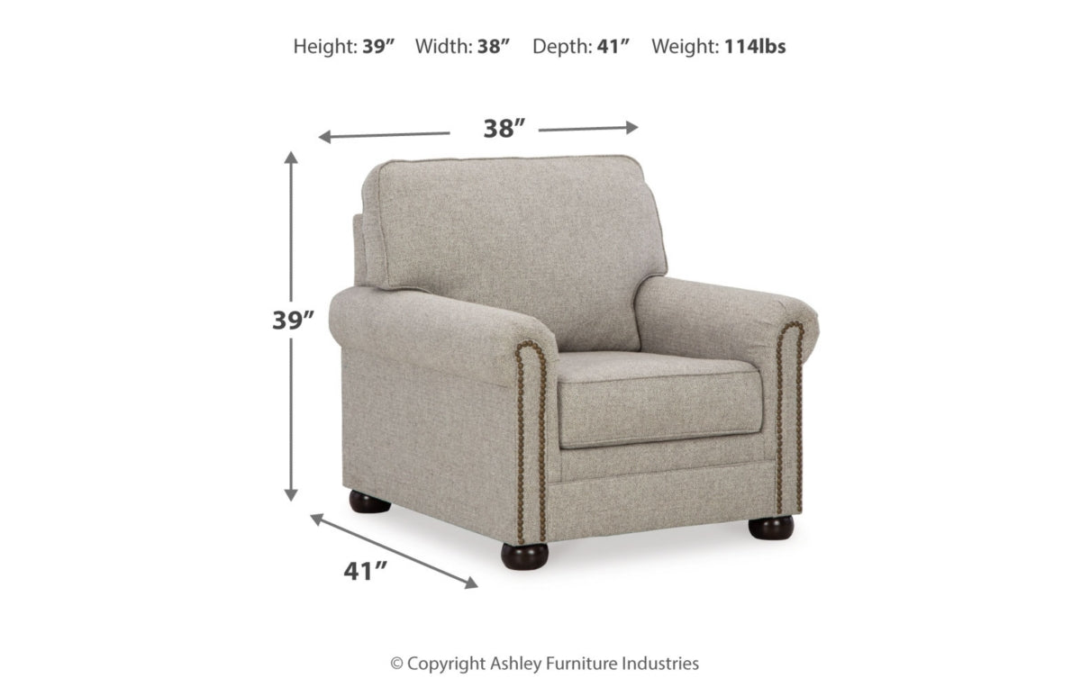 Gaelon Sofa, Loveseat, Chair and Ottoman