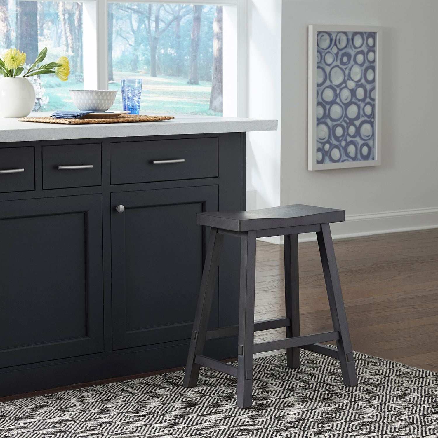 Creations 24 Inch Sawhorse Counter Stool - Slate