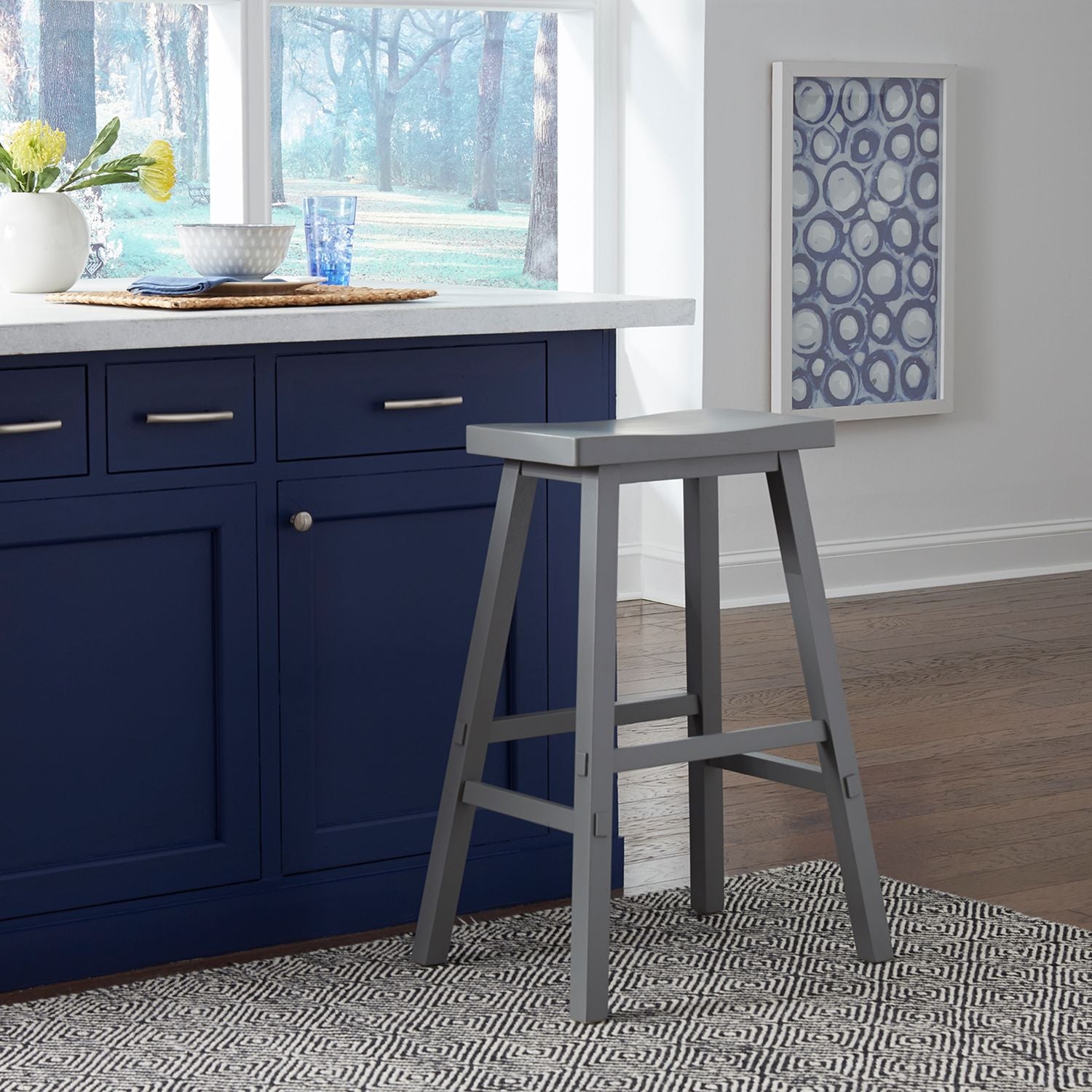 Creations 30 Inch Sawhorse Stool- Gray
