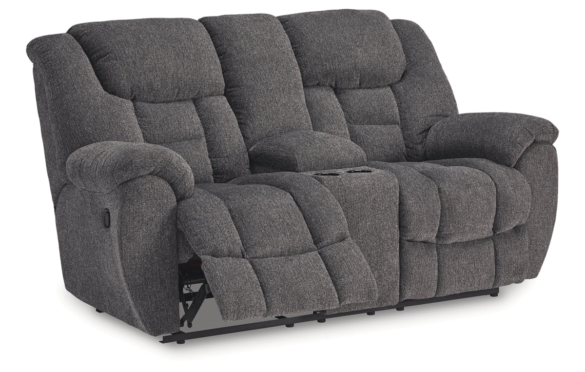 Foreside Reclining Loveseat with Console
