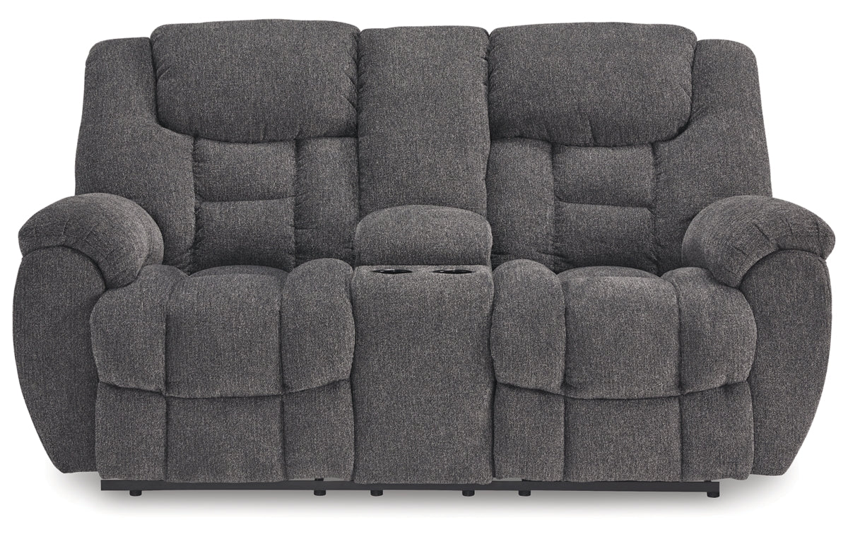 Foreside Reclining Loveseat with Console