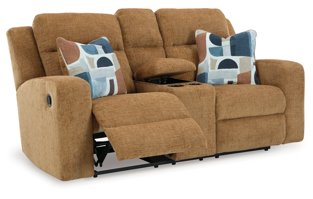 Kanlow Reclining Loveseat with Console