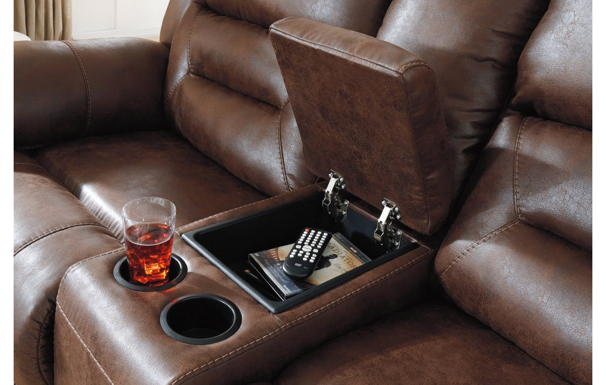 Stoneland Reclining Loveseat with Console