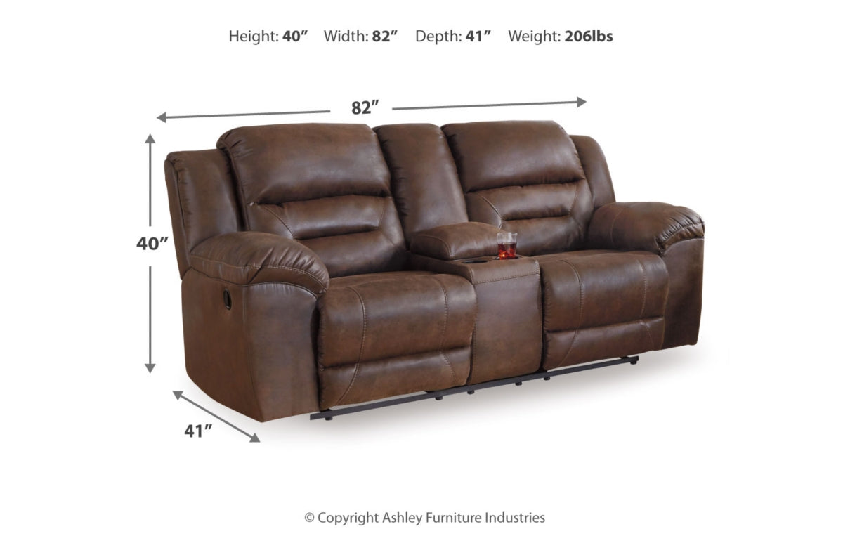 Stoneland Reclining Loveseat with Console