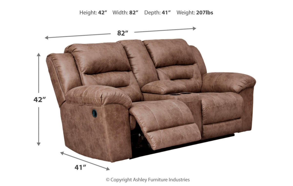 Stoneland Reclining Loveseat with Console