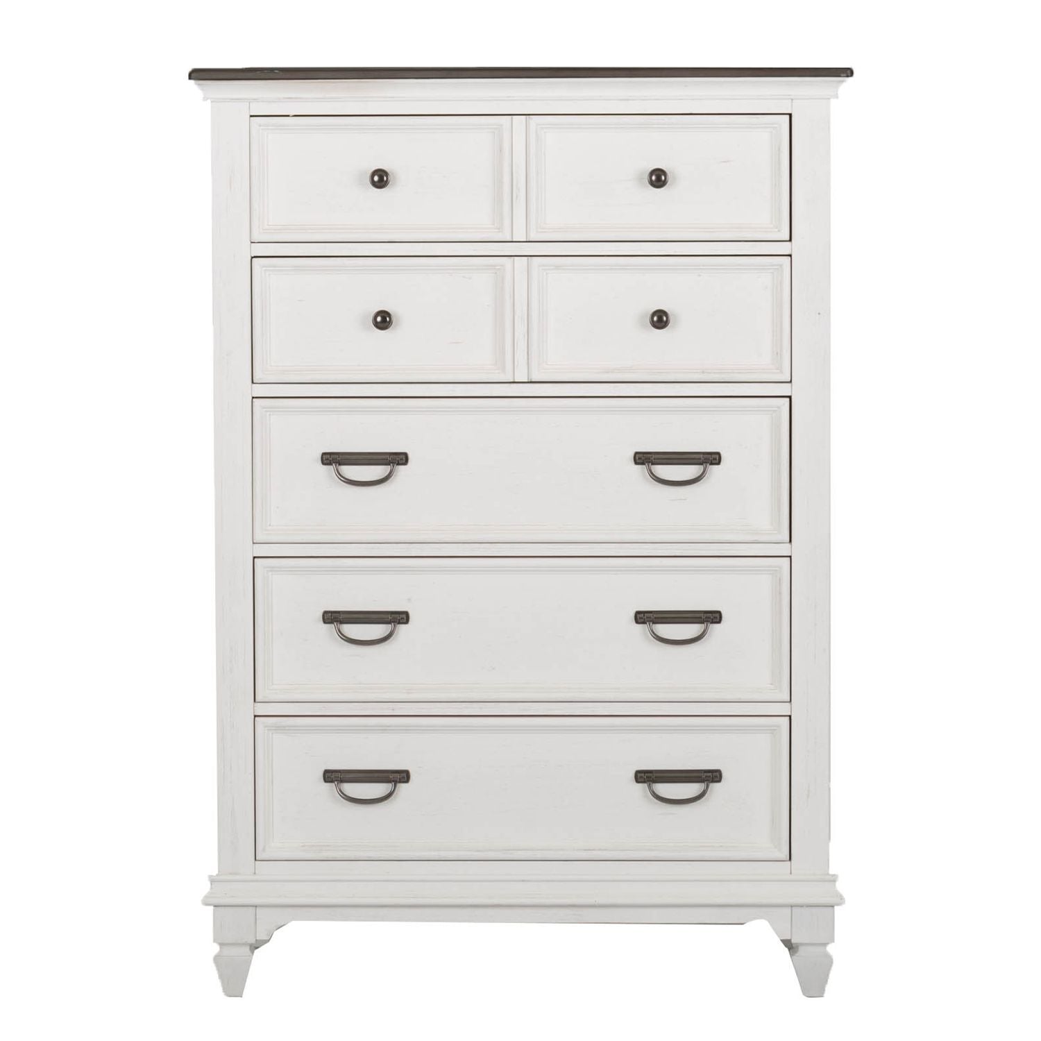 Allyson Park Queen Panel Bed, Dresser & Mirror, Chest