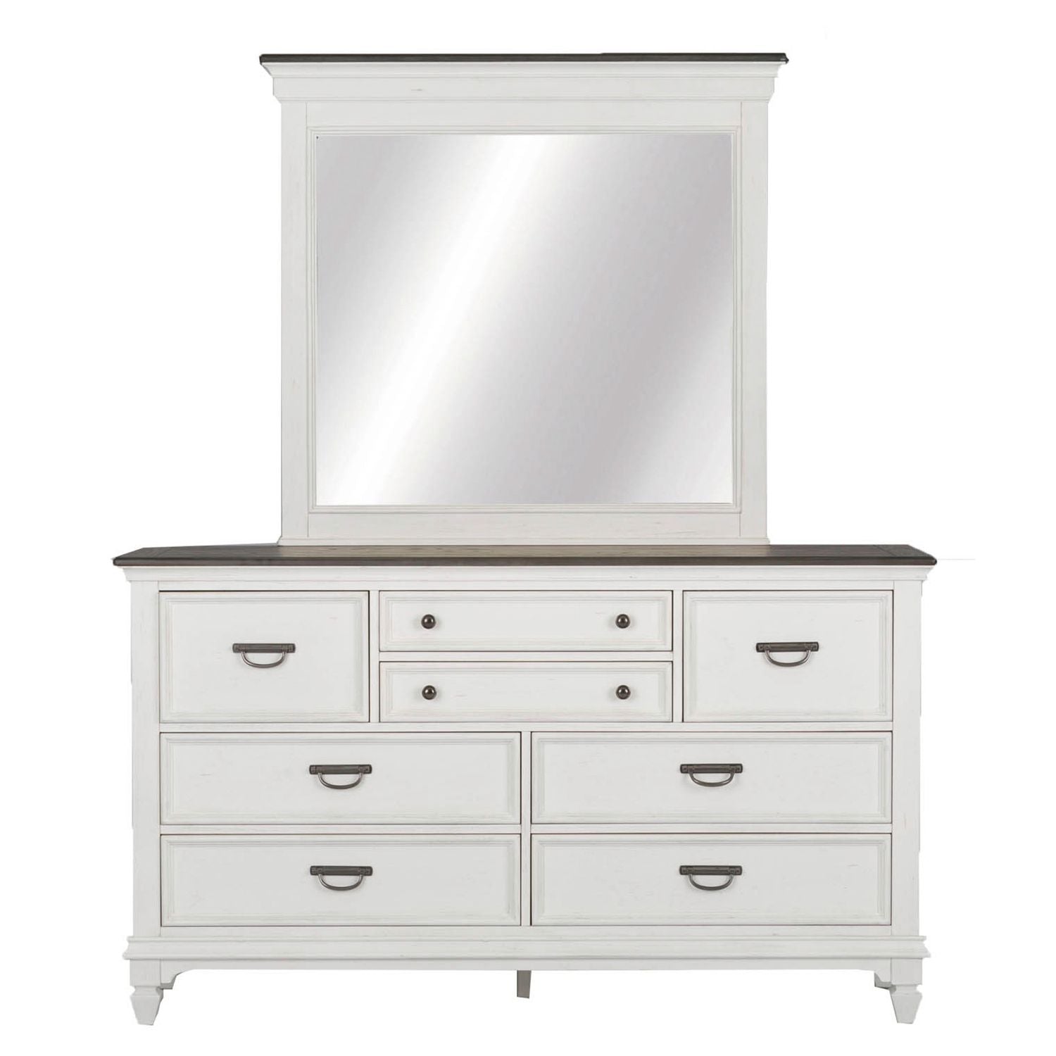 Allyson Park Queen Panel Bed, Dresser & Mirror, Chest, Nightstand