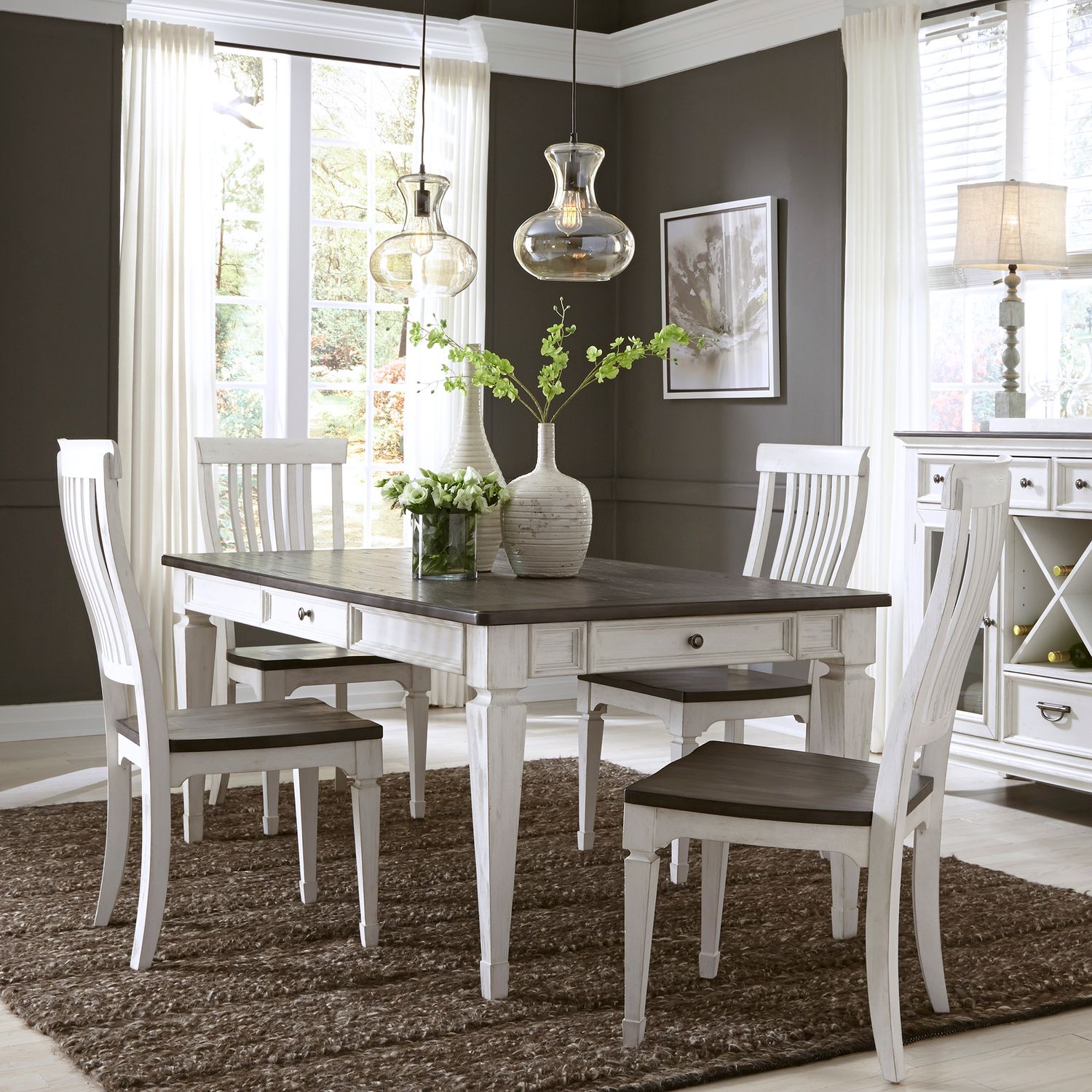 Allyson Park 5 Piece Rectangular Table Set