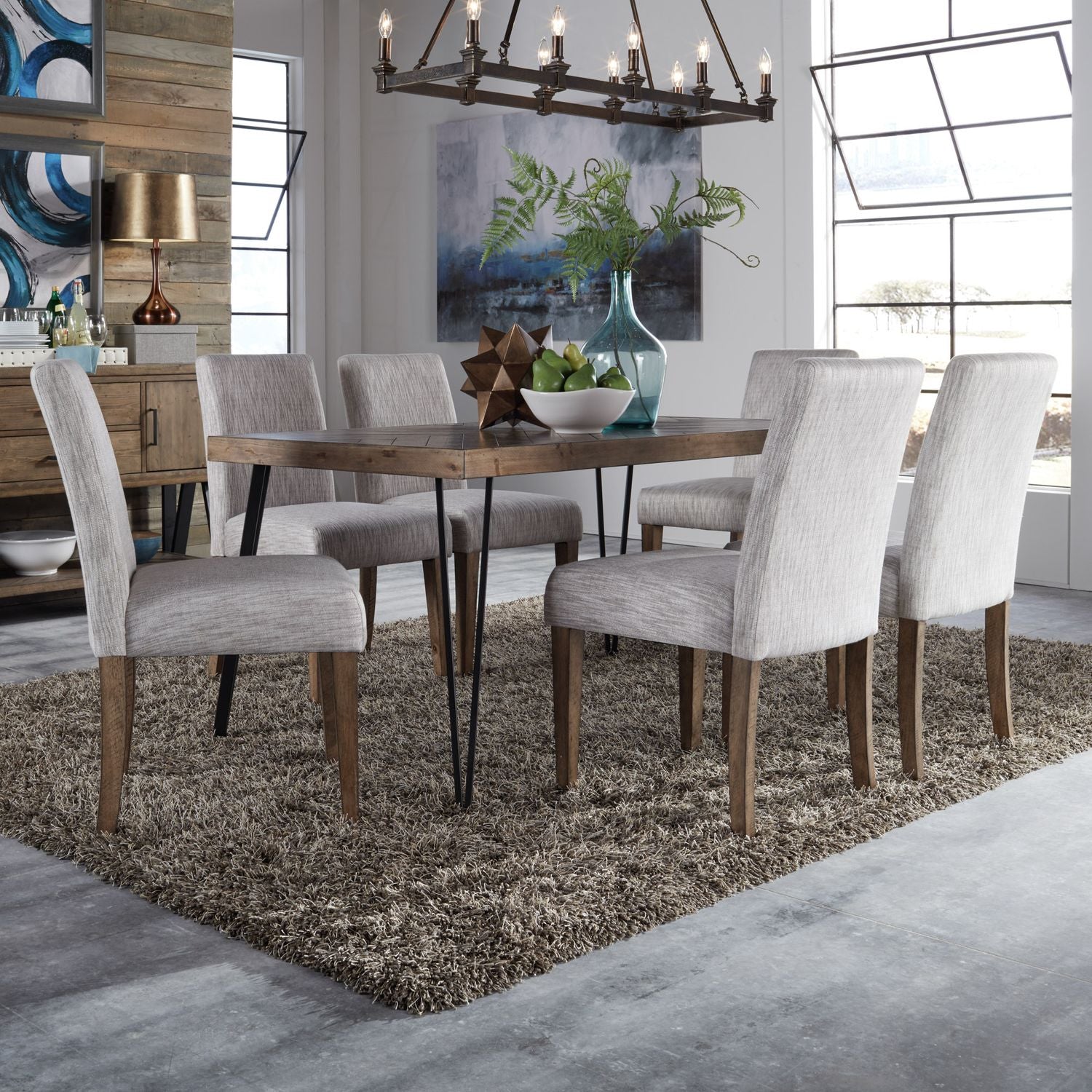 Horizons 7 Piece Rectangular Table Set