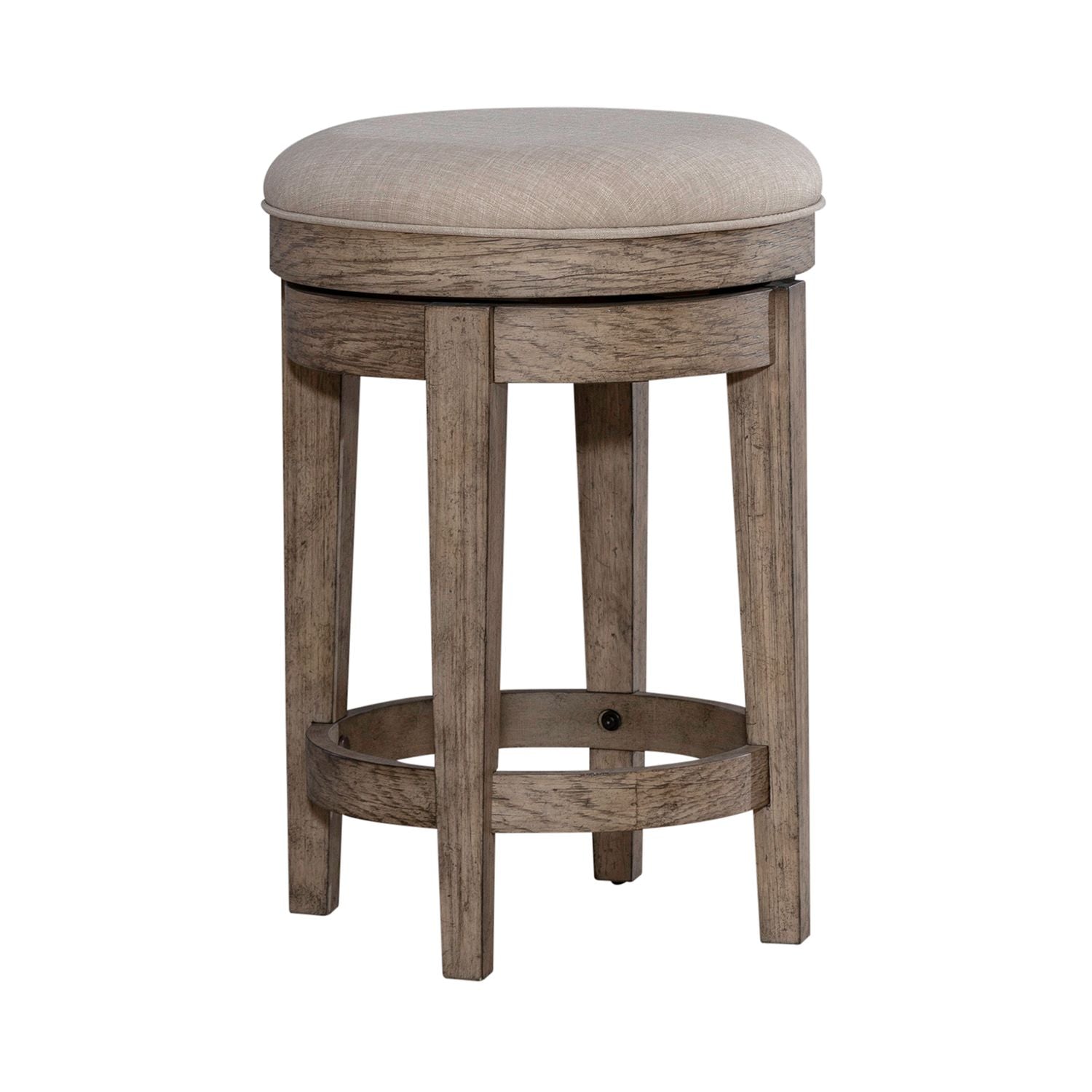 City Scape Upholstery Swivel Console Stool