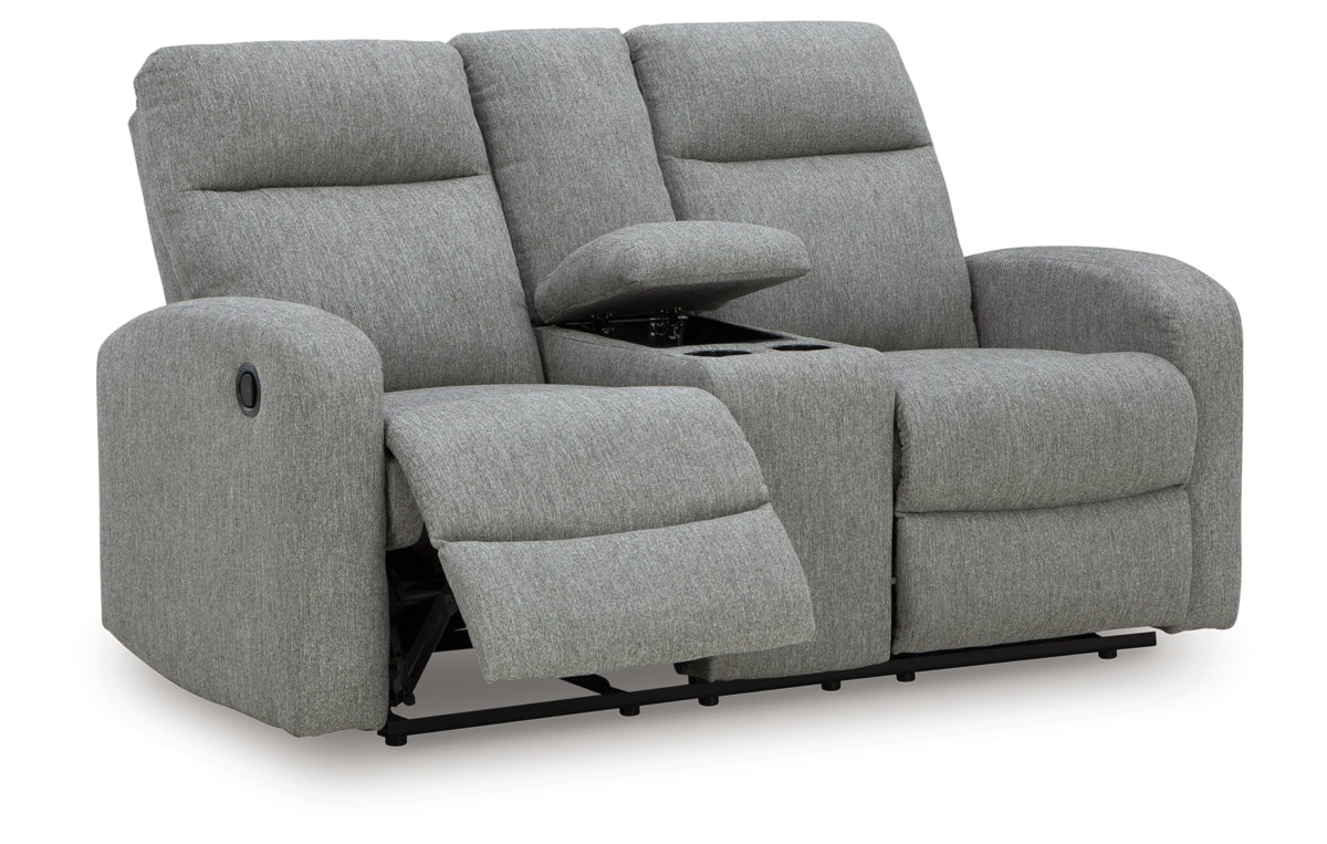 Gauntlet Reclining Loveseat with Console