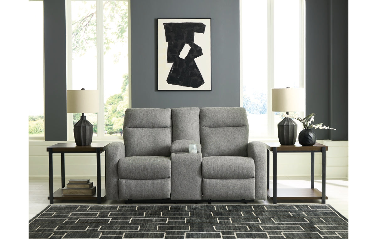 Gauntlet Reclining Loveseat with Console