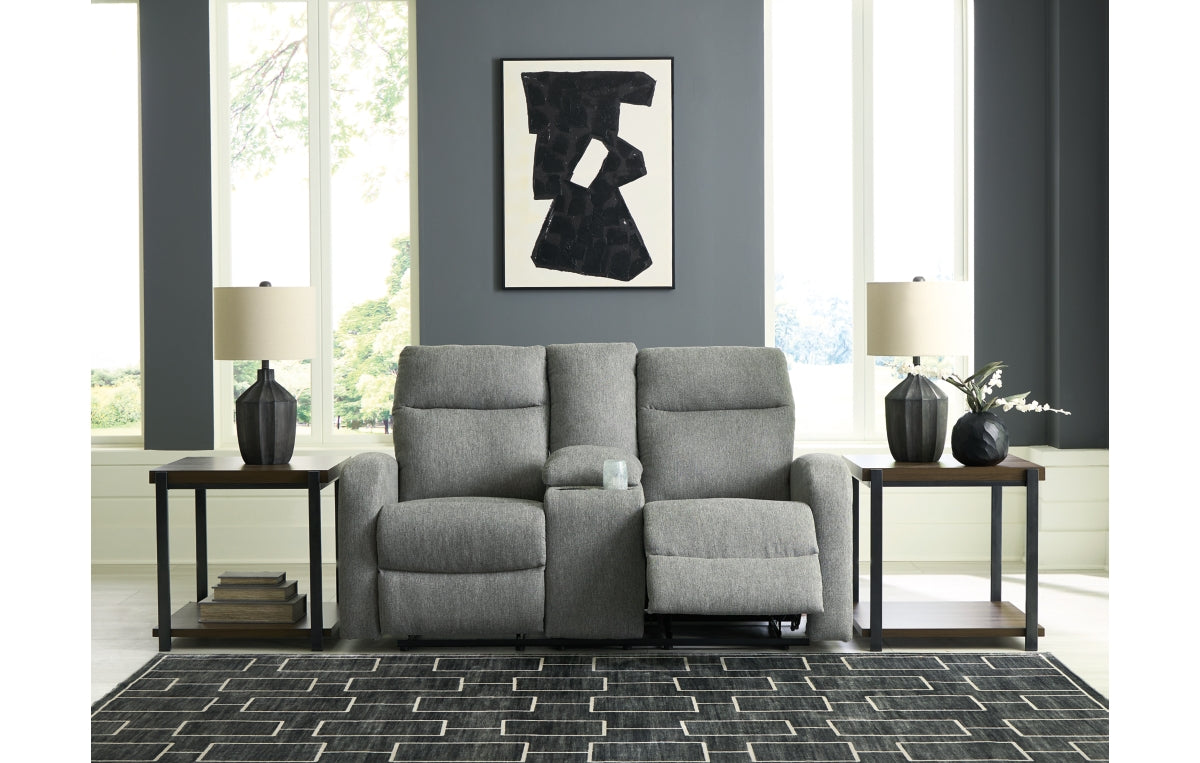 Gauntlet Reclining Loveseat with Console