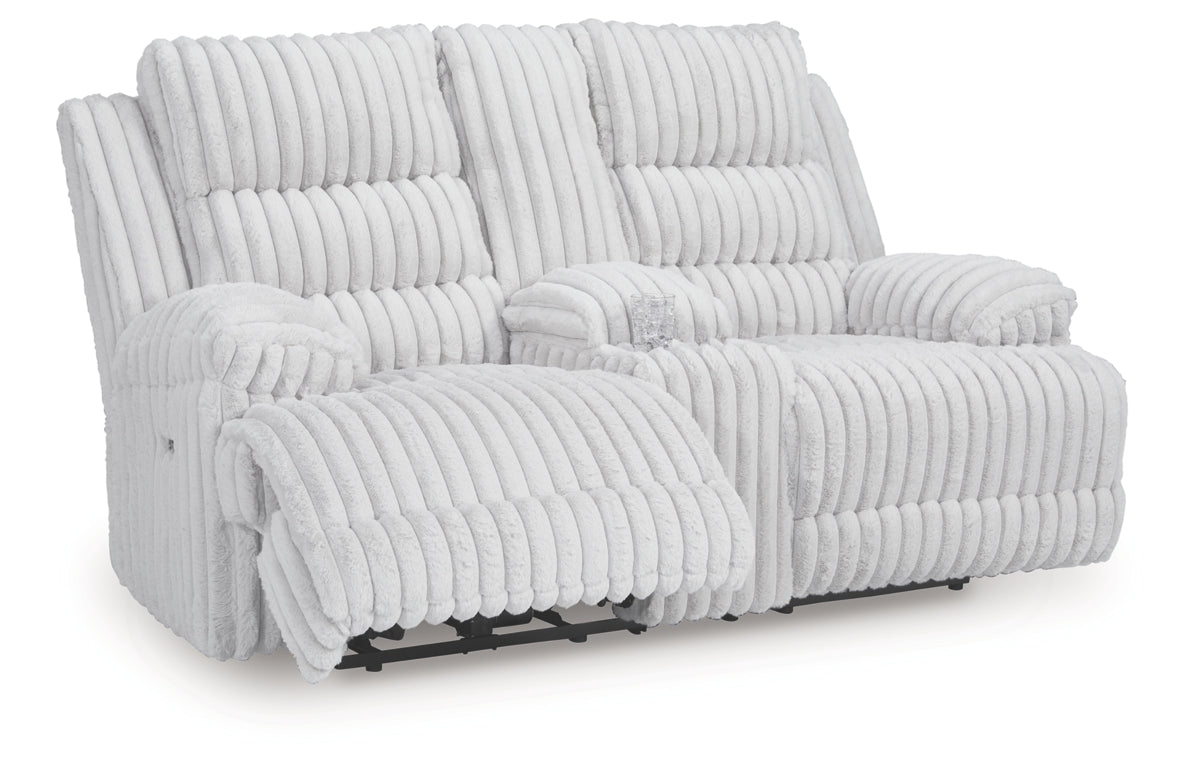 Rhines Falls Power Reclining Loveseat with Console