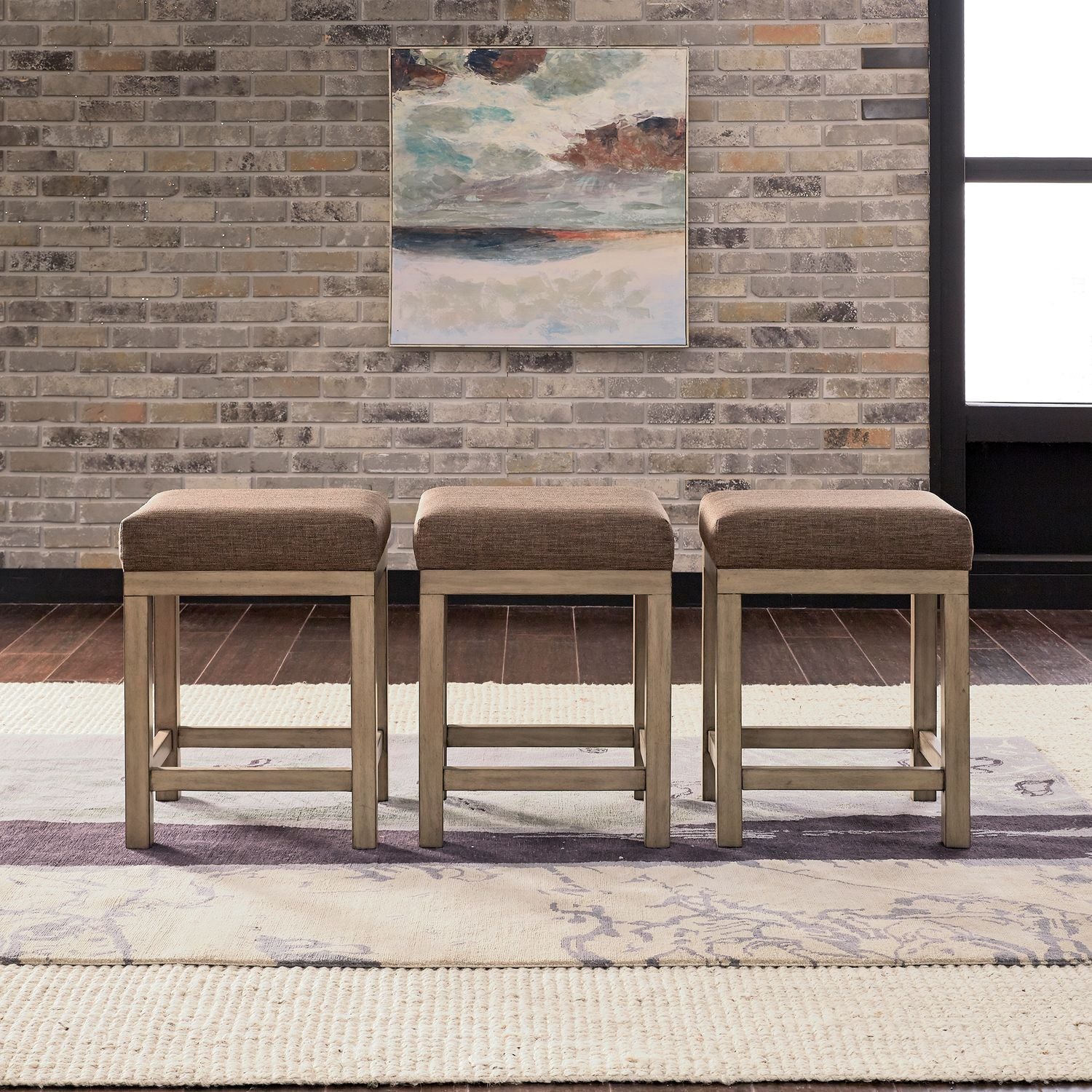 Sun Valley Upholstery Console Stools (3 Piece Set)