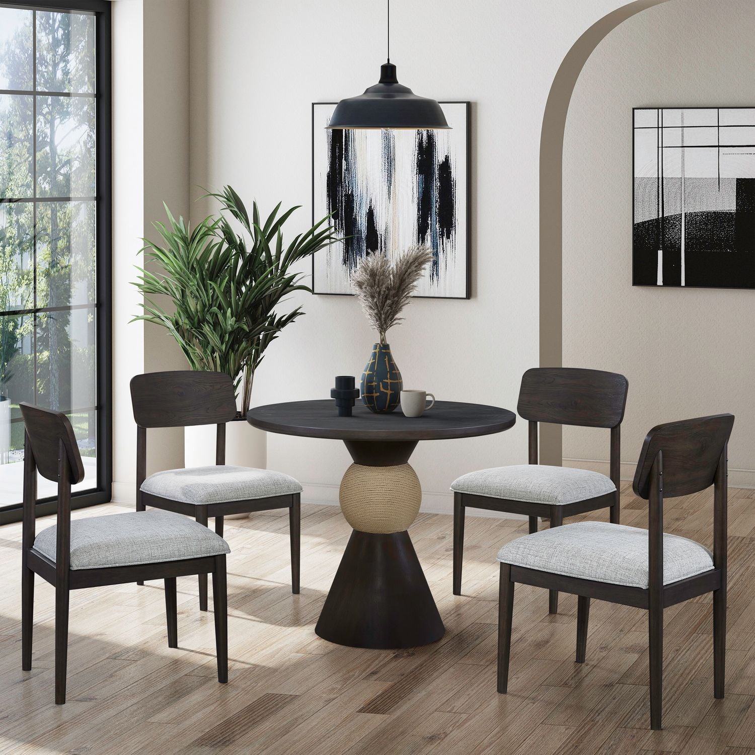 Briarcrest Opt 5 Piece Round Table Set