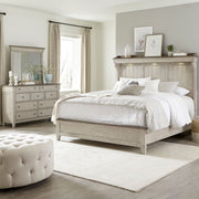 Ivy Hollow King California Mantle Bed, Dresser & Mirror