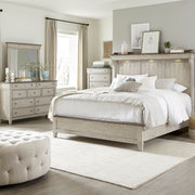 Ivy Hollow King California Mantle Bed, Dresser & Mirror, Chest