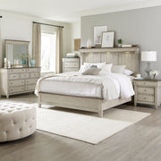 Ivy Hollow King California Mantle Bed, Dresser & Mirror, Chest, Nightstand
