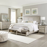 Ivy Hollow King California Storage Bed, Dresser & Mirror, Chest, Nightstand