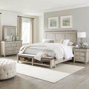 Ivy Hollow King California Storage Bed, Dresser & Mirror, Nightstand