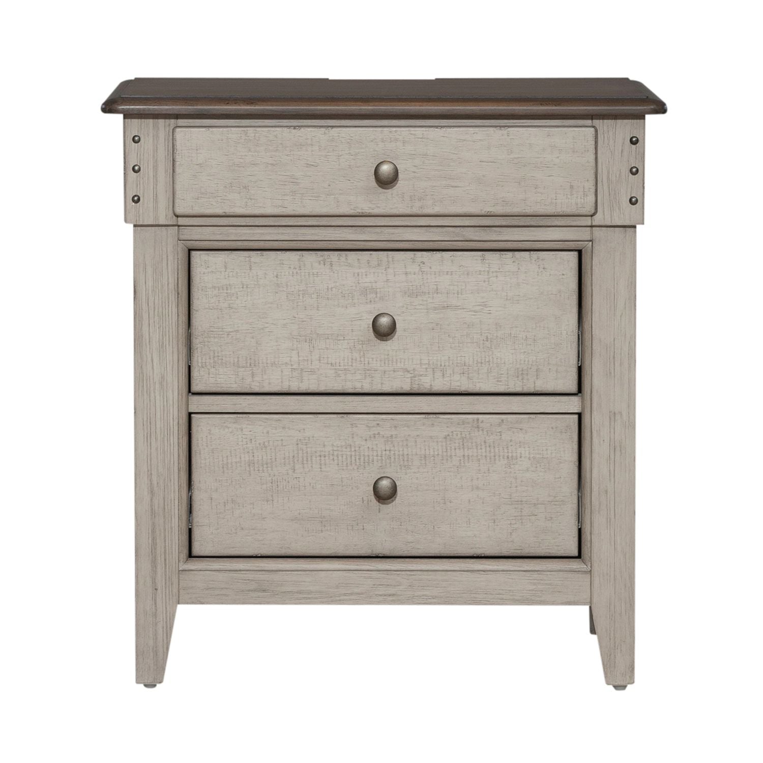 Ivy Hollow 3 Drawer Nightstand with Charging Station