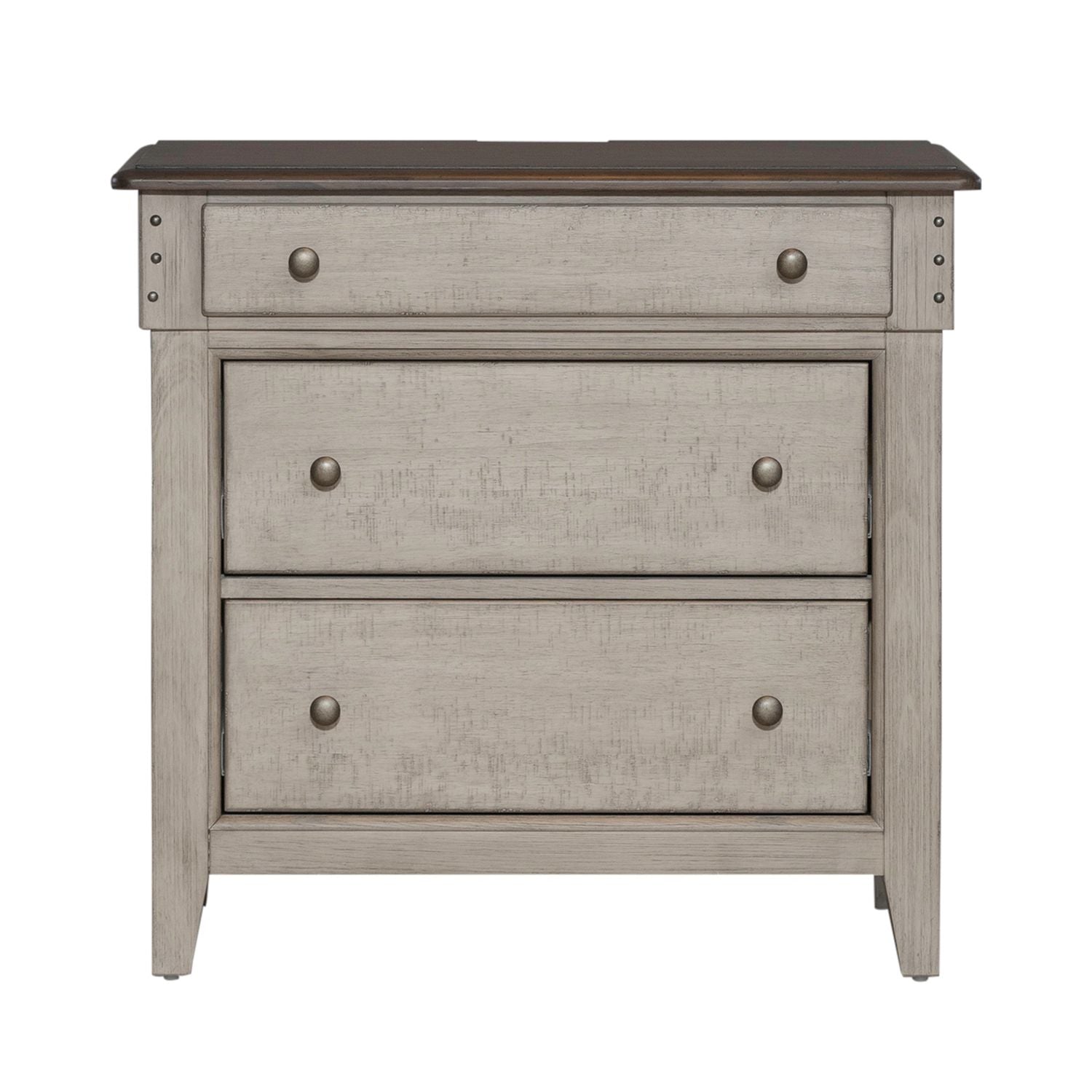 Ivy Hollow 3 Drawer Bedside Chest with Charging Station