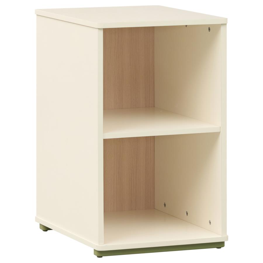 Evren Twin Storage Loft Bed 4-piece Set with Chest and Bookcases Tri-Tone