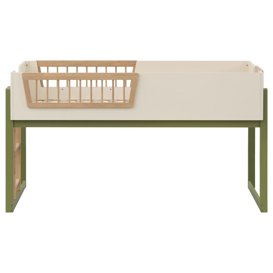 Evren Twin Loft Bed with Ladder Tri-Tone