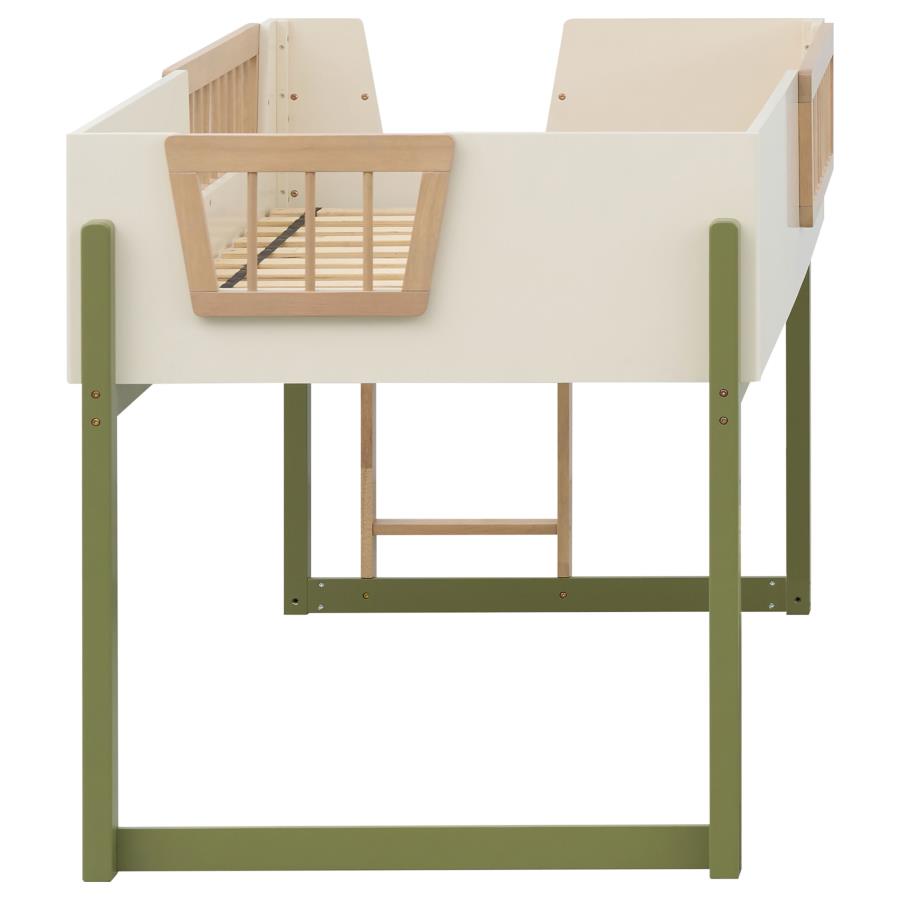 Evren Twin Loft Bed with Ladder Tri-Tone