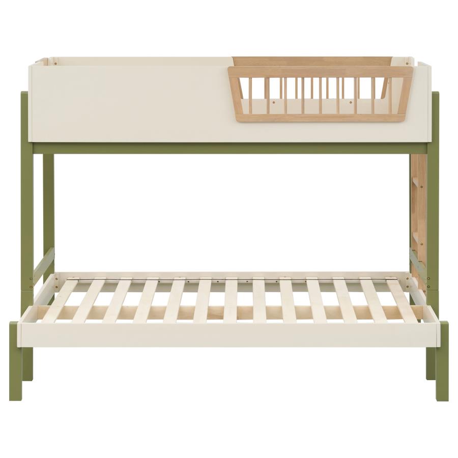 Evren Twin-over-Full Bunk Bed with Ladder Tri-Tone