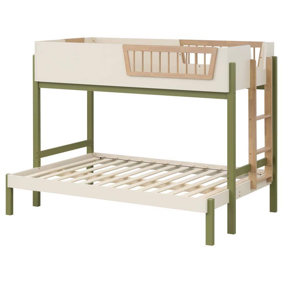 Evren Twin-over-Full Bunk Bed with Ladder Tri-Tone