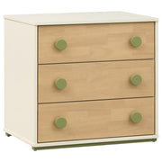 Evren 3-drawer Chest with Olive Wood Knobs Tri-Tone