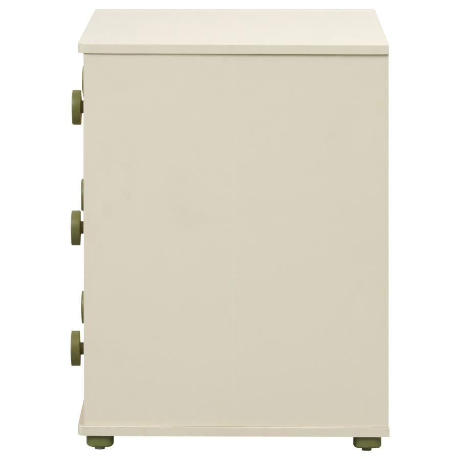 Evren 3-drawer Chest with Olive Wood Knobs Tri-Tone