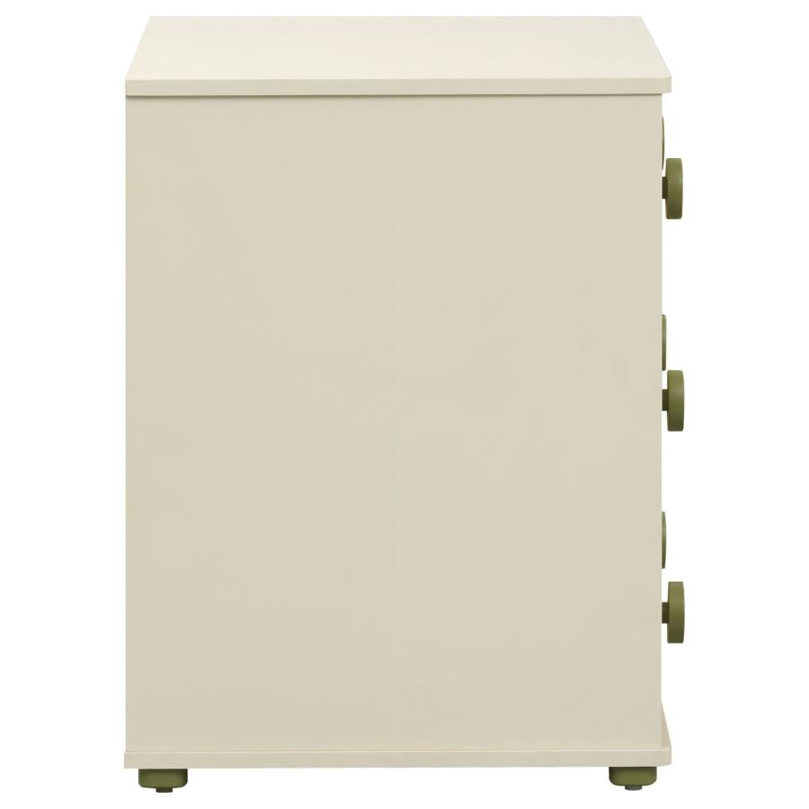 Evren 3-drawer Chest with Olive Wood Knobs Tri-Tone
