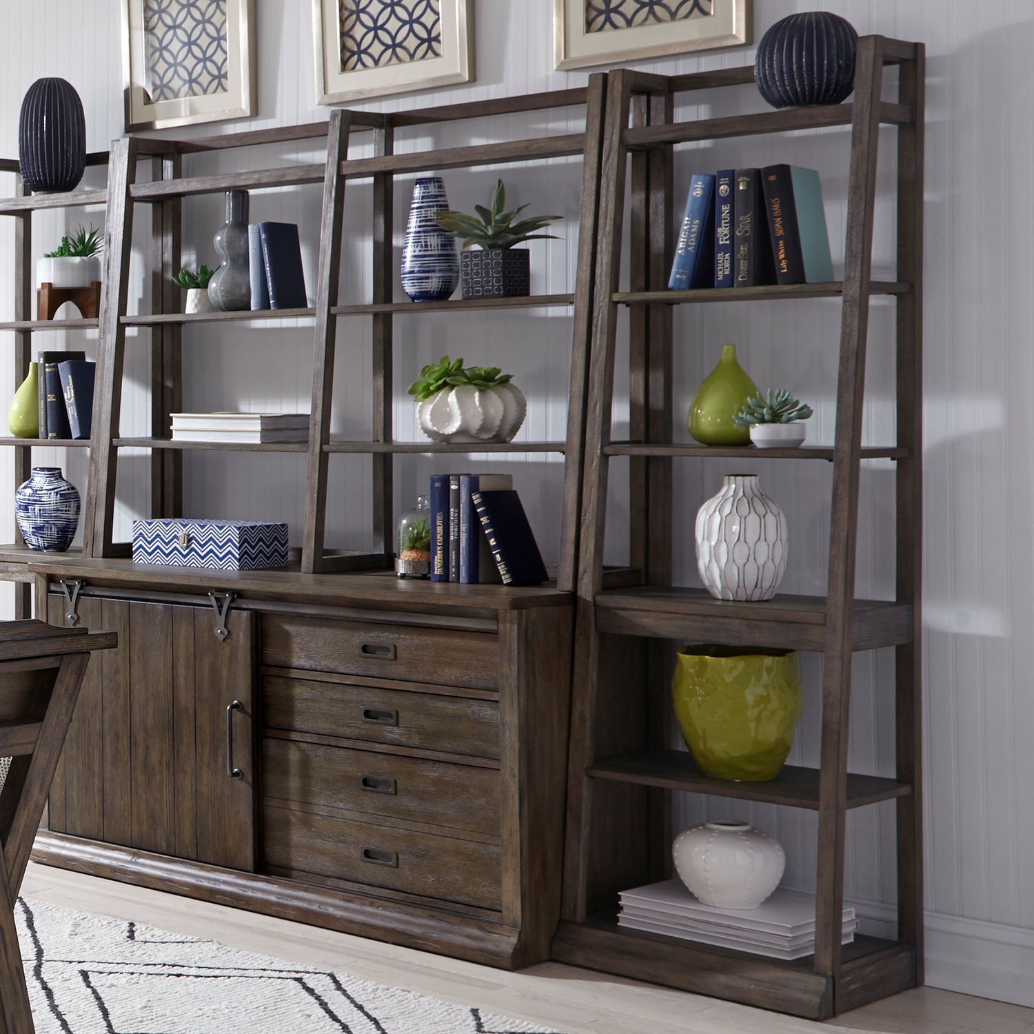 Stone Brook Leaning Bookcase