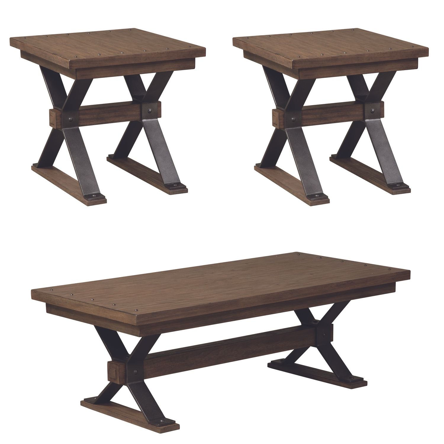 Sonoma Road 3 Piece Set (1-Cocktail 2-End Tables)