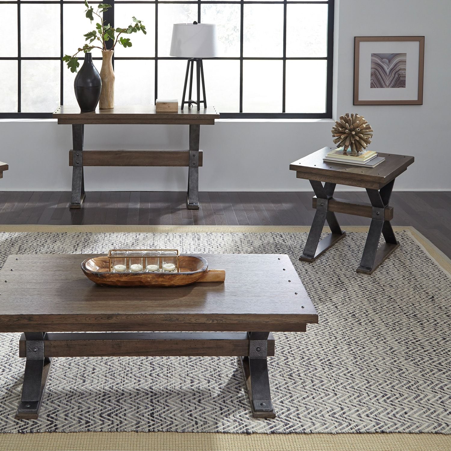 Sonoma Road 3 Piece Set (1-Cocktail 2-End Tables)