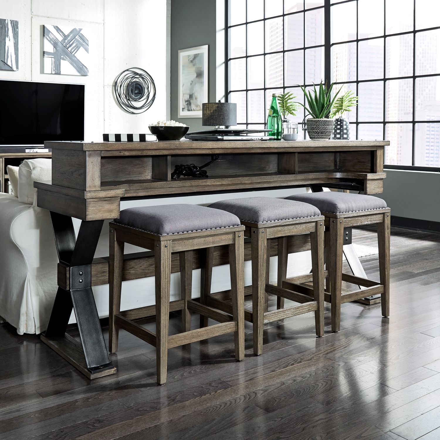 Sonoma Road Upholstery Console Stool