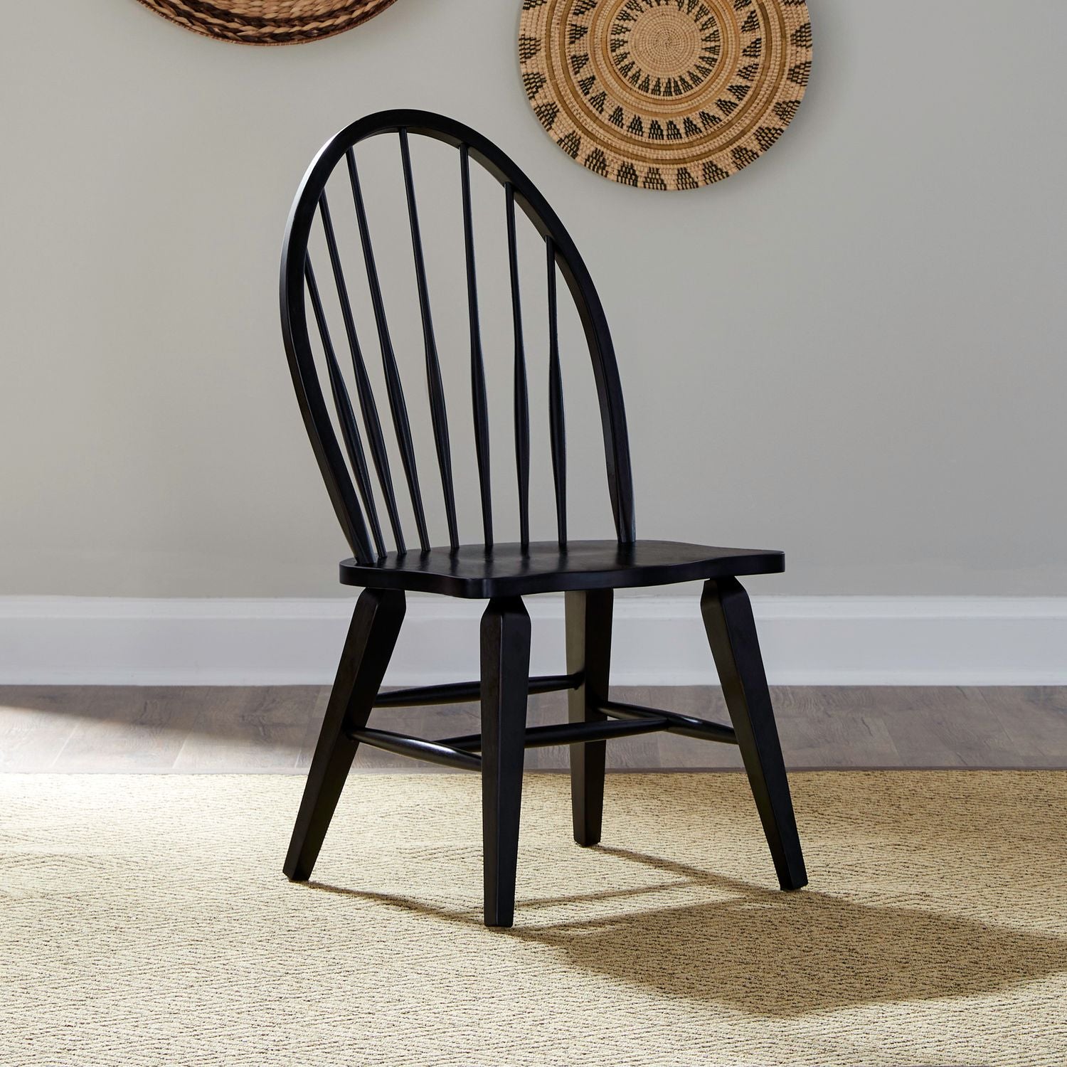 Hearthstone Ridge Windsor Back Side Chair - Black
