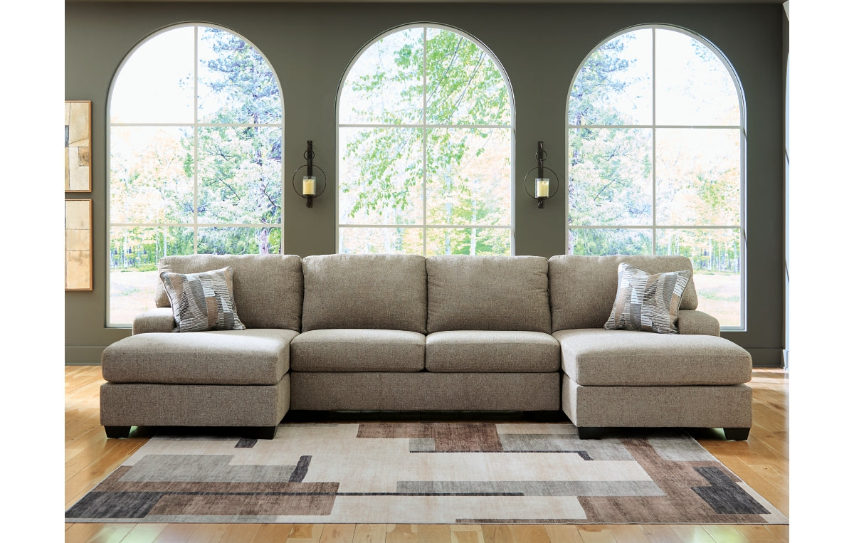 Newellen 3-Piece Sectional with Double Chaise