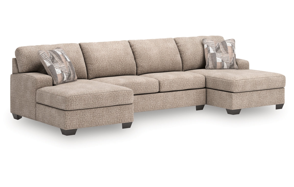 Newellen 3-Piece Sectional with Double Chaise