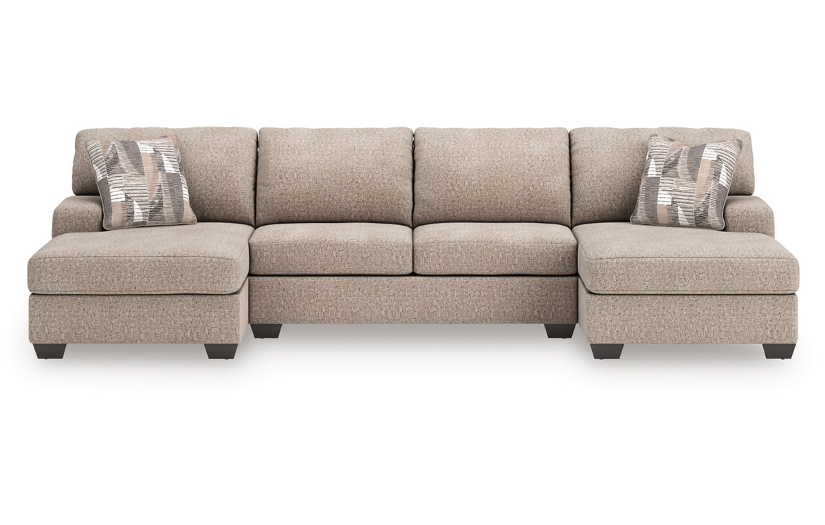 Newellen 3-Piece Sectional with Double Chaise